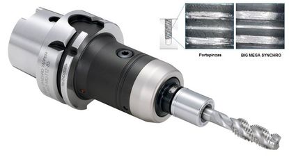 Portaherramientas que mejora la vida útil del macho y la superficie final