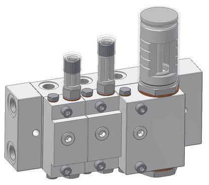 Distribuidores modulares para sistema de línea doble
