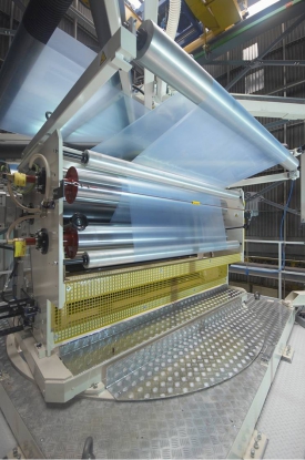 Línea de coextrusión de film soplado de tres capas de Bandera