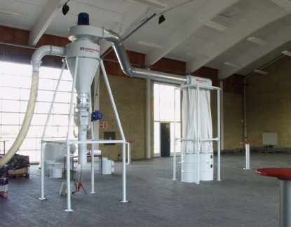 Sistema de Kongskilde para transporte por vacío y limpieza en seco