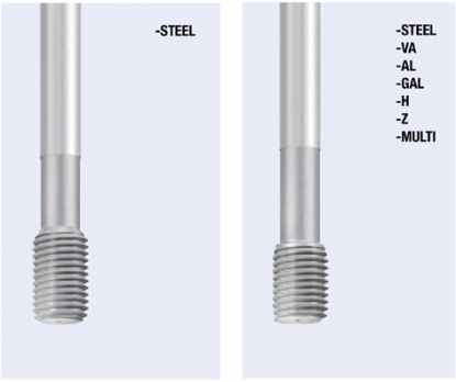Machos de laminación para materiales específicos o grupos de materiales