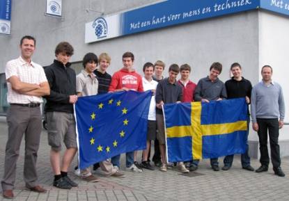 Alumnos de un HTEC belga de Haas visitan otro centro de formación técnica sueco