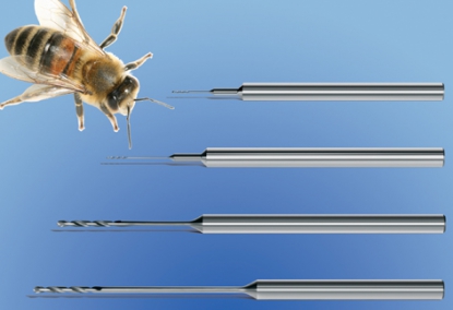 Microbrocas flexibles en metal duro de Mikron Tool