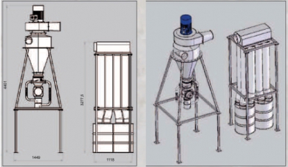 Sistema para transporte por vacío y limpieza en seco de Kongskilde