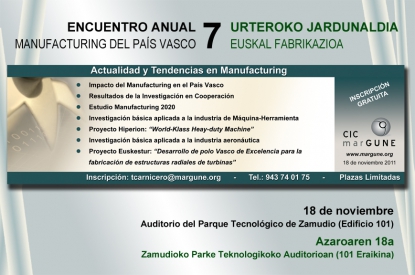7º  Encuentro Anual de Manufacturing del País Vasco (18 de noviembre de 2011)