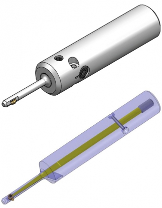 Herramientas con cuchillas intercambiables para chaflanar o rebabar agujeros pequeños