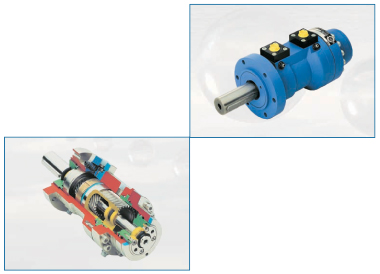 Actuadores de giro con engranajes helicoidales de Bibus