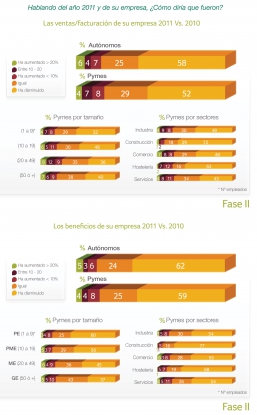 El 17% de los autónomos y el 19% de las pymes crecieron en 2011