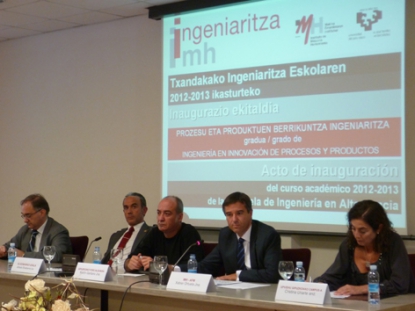 La Escuela de Ingeniería en Alternancia del IMH de Elgoibar celebra el acto de apertura del curso 2012-2013