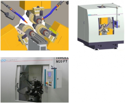 Máquina laminadora de tres ejes
