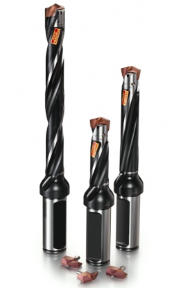 Broca de punta intercambiable para acero y fundición