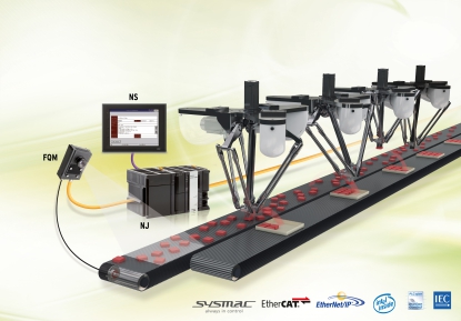 Un solo controlador que maneja hasta 8 robots en 2 msg vía EtherCAT