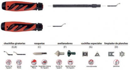 Gama de herramientas manuales de desbarbado