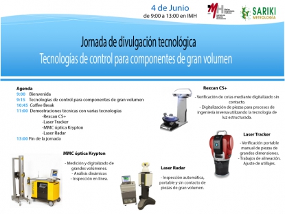 Sariki e IMH organizan jornada tecnológica sobre tecnologías sobre control para componentes de grandes volúmenes