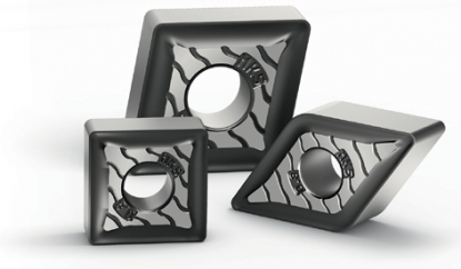 Placas intercambiables que tornean fácilmente las fundiciones