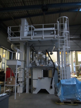 Granalladora con cuatro turbinas de alto rendimiento