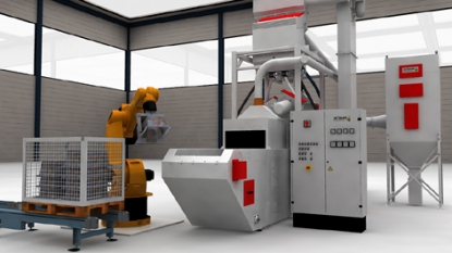 Granalladora a cinta malla de alambre Rösler RDGE