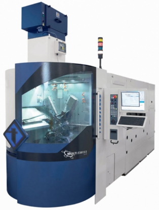 Torno multihusillo con 14 ejes lineales de MultiSwiss