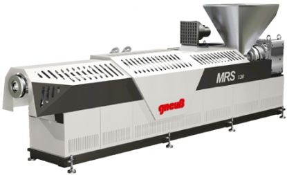 Extrusora con sistema de tornillo múltiple rotativo