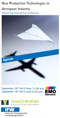 La conferencia de EMO sobre tecnologías para el sector aeroespacial ofrece un programa 'top'