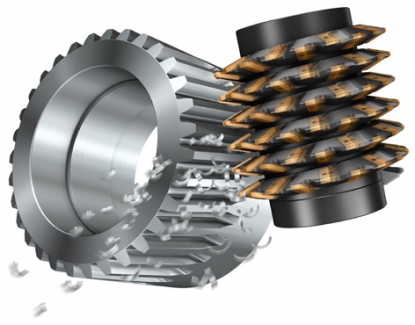 Fresa madre para engranajes con nuevo adaptador poligonal