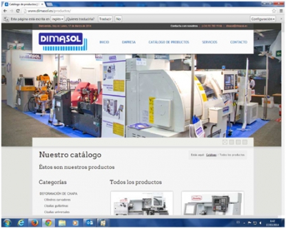 Dimasol Maquinaria Metalúrgica lanza su nueva web