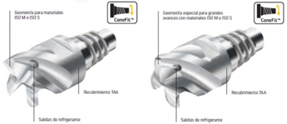 Fresa de alta capacidad MDI especial para el desprendimiento de viruta en aceros inoxidables