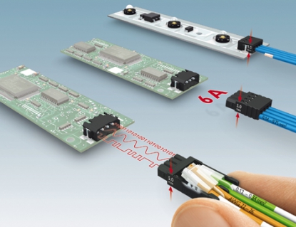 Conexión electrónica miniatura