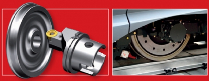 Plaquitas de corte graduables para mecanizado de ruedas nuevas de ferrocarril