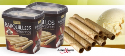 Los Barquillos Artesanos Hacendado de Mercadona, a cargo de Antiu Xixona e ITC Packaging