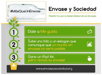 Plataforma Envase y Sociedad lanza un concurso en Facebook para reflexionar sobre el papel del envase