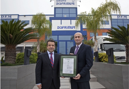 La empresa murciana Disfrimur recibe la certificación de huella de carbono de Aenor