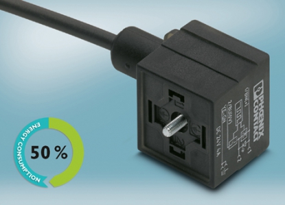 Conector de válvula para un menor consumo de energía