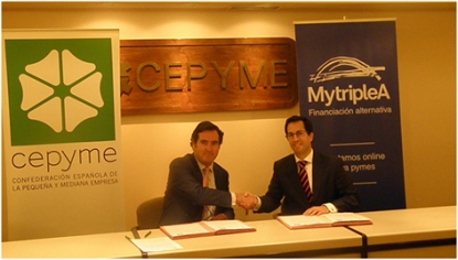 MytripleA y Cepyme ofrecerán financiación alternativa a las pymes