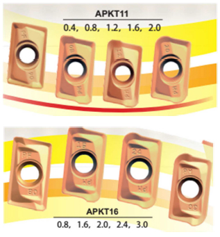 Plaquitas de fresado serie APKT11/16 de ZCC-CT