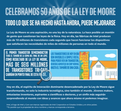 Intel celebra el 50 aniversario de la Ley de Moore