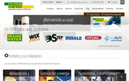 Filtros Cartés lanza su nueva página web