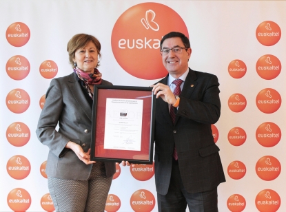 Euskaltel, primera empresa vasca y del sector en obtener la certificación Aenor para la prevención de delitos