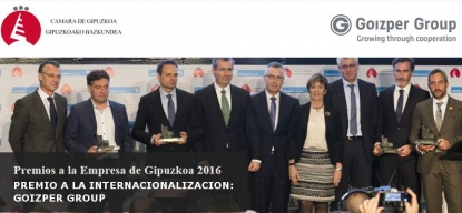 Goizper Group, Premio a la Internacionalización 2016