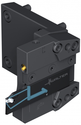 Fijaciones de lamas de tronzado con refrigeración de precisión