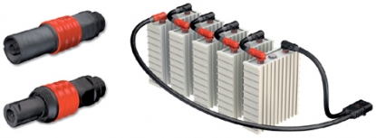 Conectores de potencia con baja resistencia de contacto y densidad de corriente extremadamente elevada