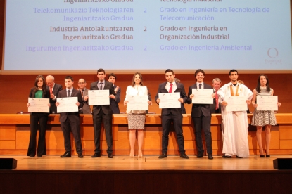 Seis de los diez nº 1 de la Escuela de Ingeniería de Bilbao, con una nota media por encima del 9