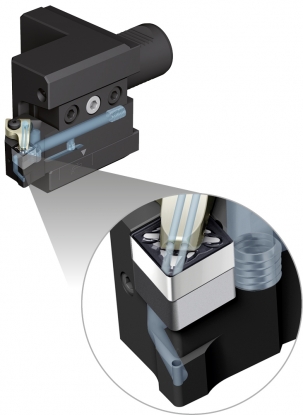 Refrigeración precisa directamente debajo de la viruta
