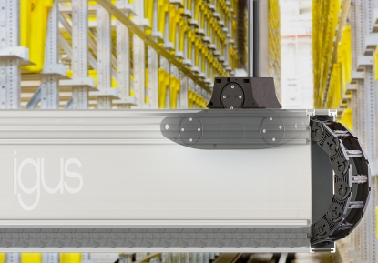 Logística 4.0 con igus: transmisión de datos y energía de forma rápida y a prueba de fallos