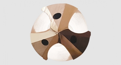 Broca de metal duro micrograno de 3 labios