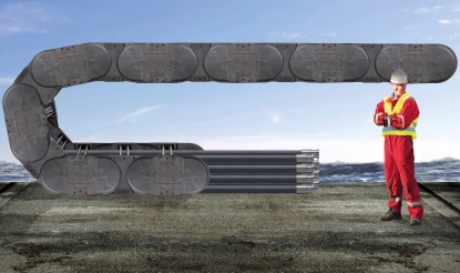 Cadena portacables de gran tamaño fabricada en plástico de alto rendimiento