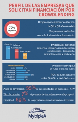 Pyme que solicita más de 50.000 euros para inversiones, perfil de la empresa española solicitante de préstamos por crowdlending