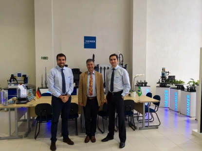 Haimer recibe al director de la delegación de VDMA en Brasil en sus nuevas instalaciones en Campinas