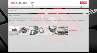 NSK Europe presenta la nueva plataforma de formación on-line 'NSK academy'