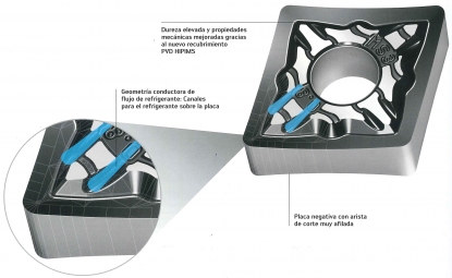 Nueva geometría de plaquita: Combinación ideal de presión de corte reducida y vida útil prolongada